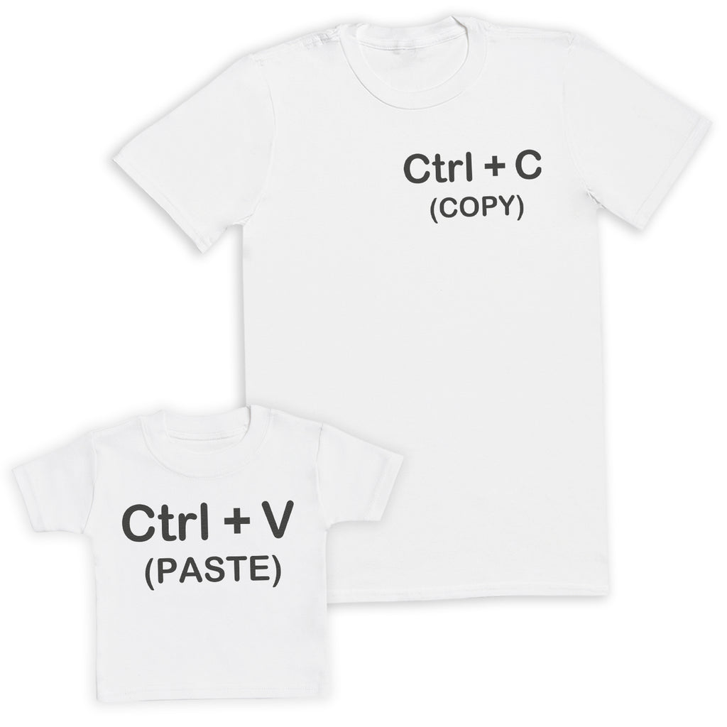 CTRL + C & CTRL + V Baby Gift Set - Matching Gift Set - Baby T-Shirt / Kids T-Shirt