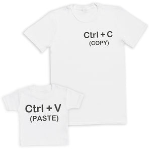CTRL + C & CTRL + V Baby Gift Set - Matching Gift Set - Baby T-Shirt / Kids T-Shirt