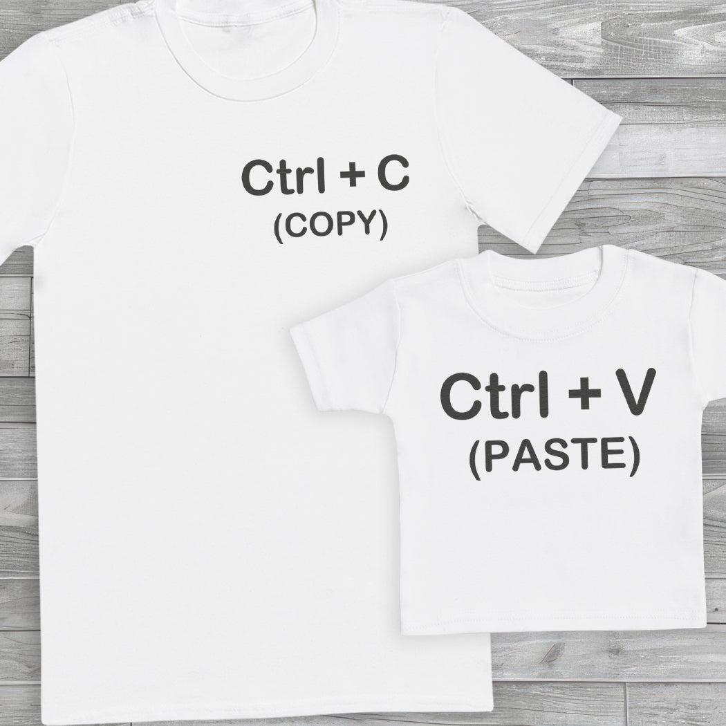 CTRL + C & CTRL + V Baby Gift Set - Matching Gift Set - Baby T-Shirt / Kids T-Shirt
