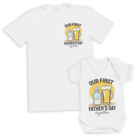 Our First Father's Day Baby Gift Set - Set of 2 - Father & Baby Matching Set - Dad & Baby