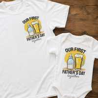 Unser erstes Baby-Geschenkset zum Vatertag – 2er-Set – Vater &amp; Baby Passendes Set – Papa &amp; Baby