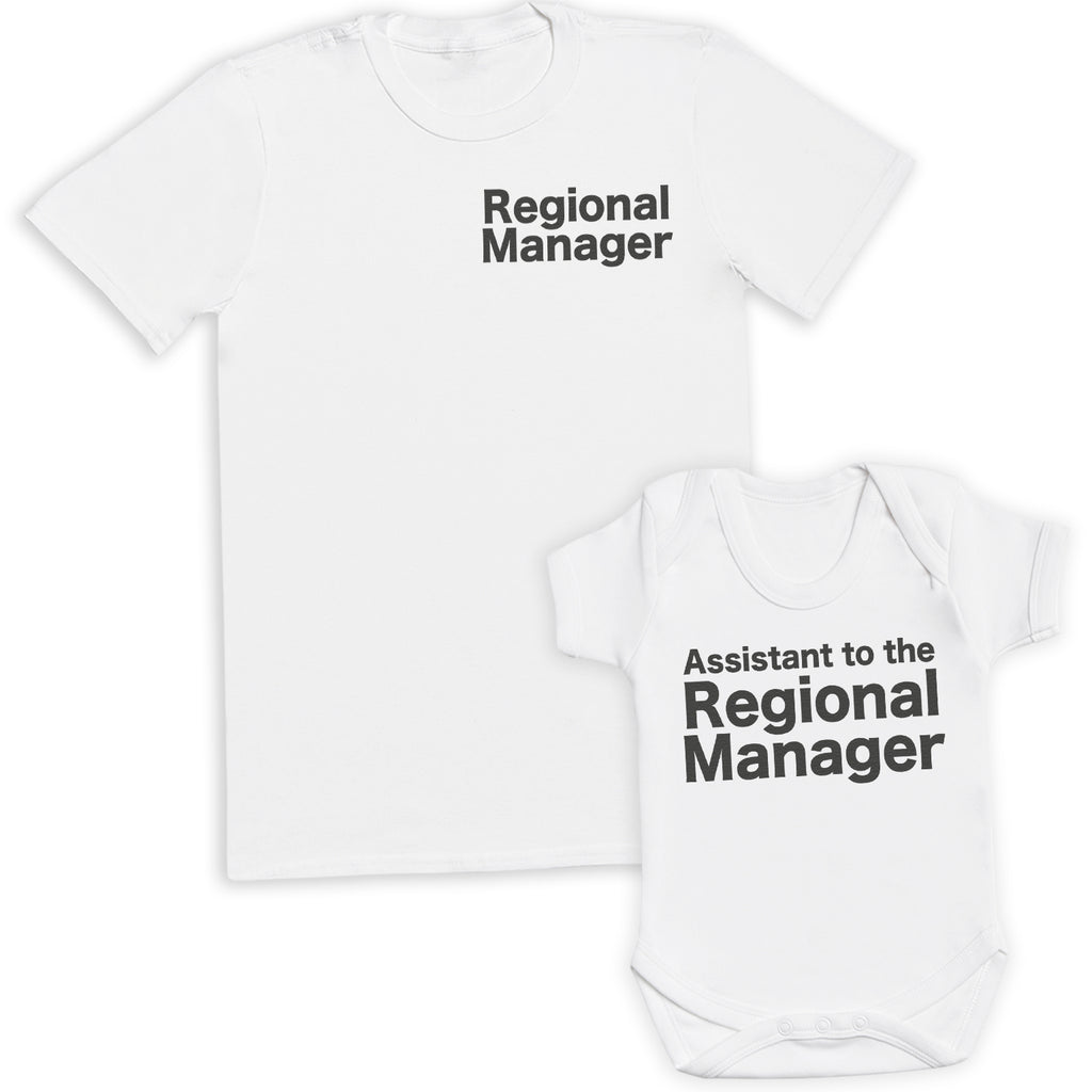 Assistant Regional Manager Baby Gift Set - Matching Gift Set - Baby Bodysuit