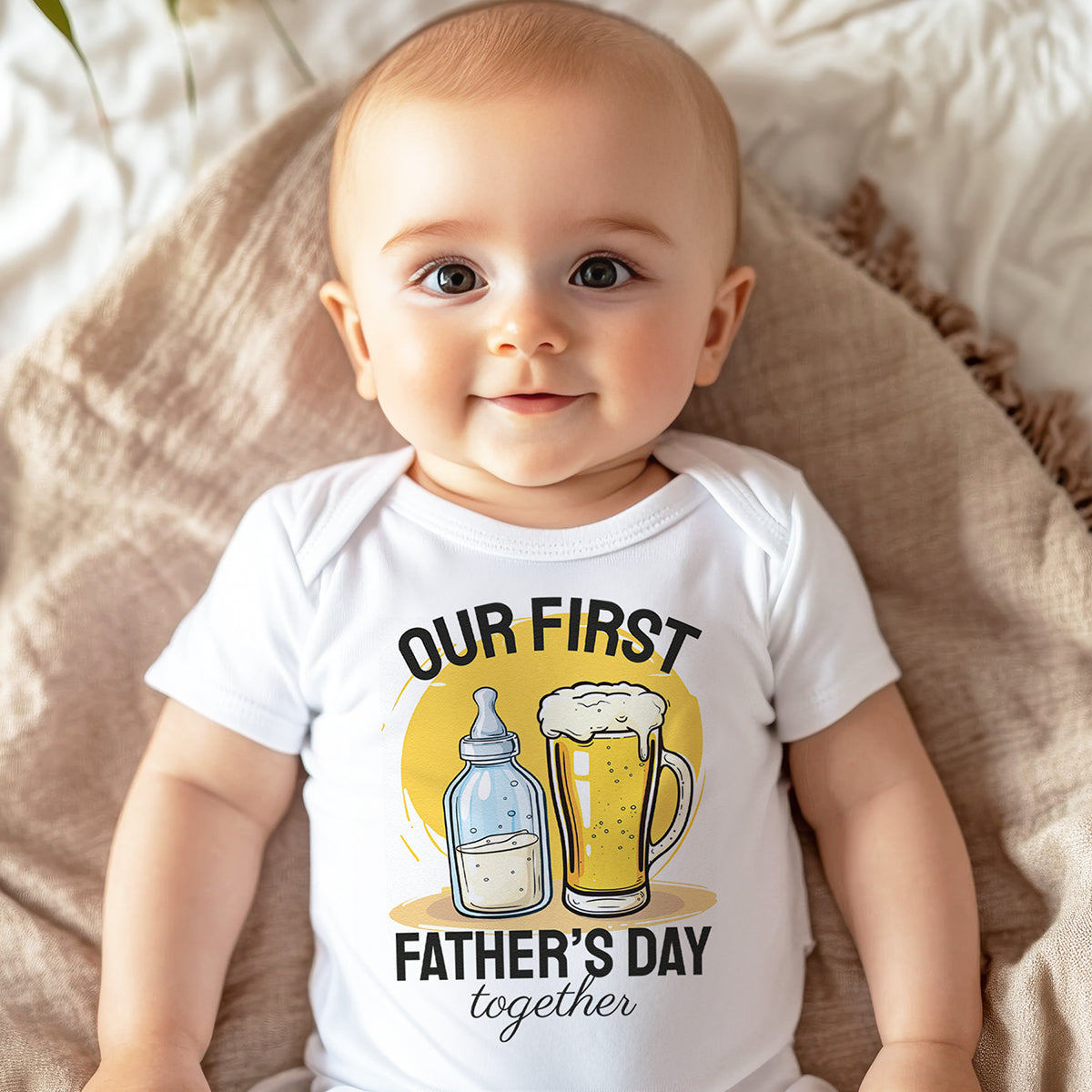 Our First Father's Day Baby Gift Set - Set of 2 - Father & Baby Matching Set - Dad & Baby