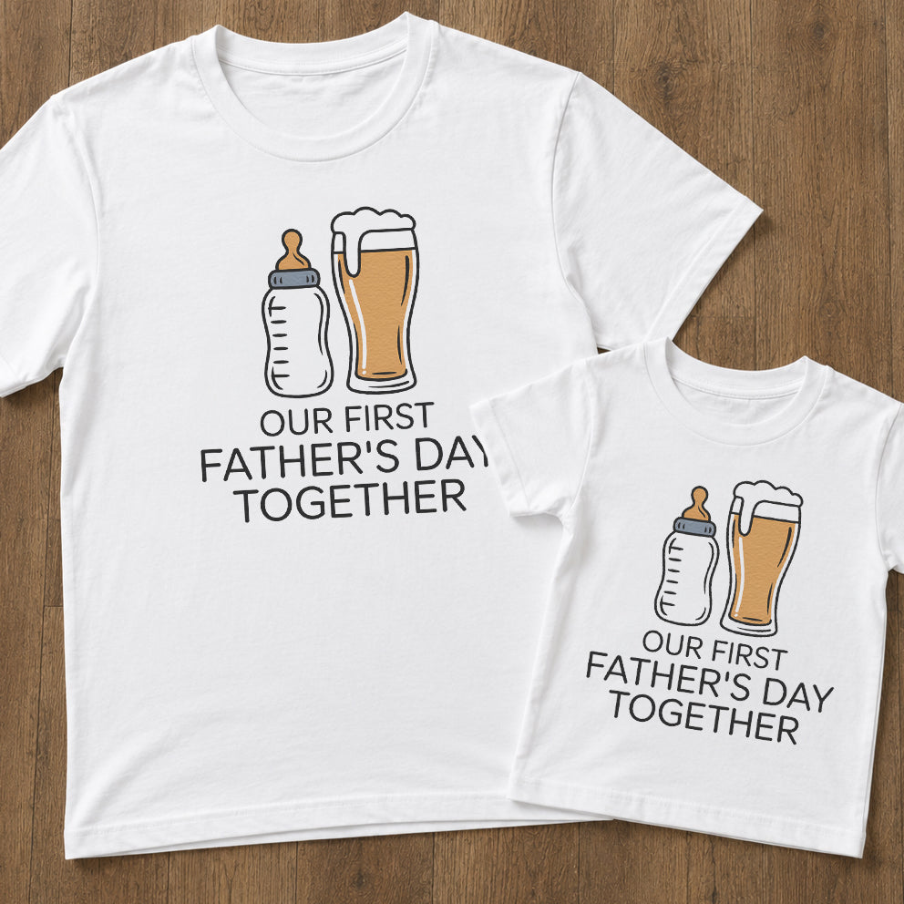 Unser erstes Baby-Geschenkset zum Vatertag – 2er-Set – Vater &amp; Baby Passendes Set – Papa &amp; Baby