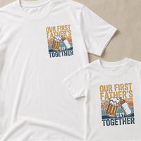 Our First Father's Day Together – Retro Chest Logo Design - Baby Outfit Set