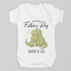 PERSONALISED Our First Father's Day - Choice of 12 Animal Designs - Baby Bodysuit