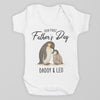 PERSONALISED Our First Father's Day - Choice of 12 Animal Designs - Baby Bodysuit
