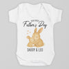 PERSONALISED Our First Father's Day - Choice of 12 Animal Designs - Baby Bodysuit