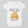 PERSONALISED Our First Father's Day - Choice of 12 Animal Designs - Baby Bodysuit