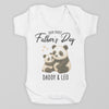 PERSONALISED Our First Father's Day - Choice of 12 Animal Designs - Baby Bodysuit