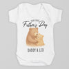 PERSONALISED Our First Father's Day - Choice of 12 Animal Designs - Baby Bodysuit