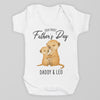 PERSONALISED Our First Father's Day - Choice of 12 Animal Designs - Baby Bodysuit