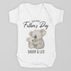 PERSONALISED Our First Father's Day - Choice of 12 Animal Designs - Baby Bodysuit