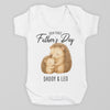 PERSONALISED Our First Father's Day - Choice of 12 Animal Designs - Baby Bodysuit
