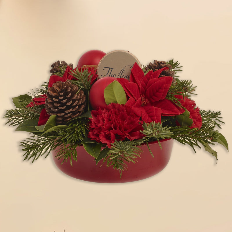 Fresh and Artifiical Christmas Table Centre