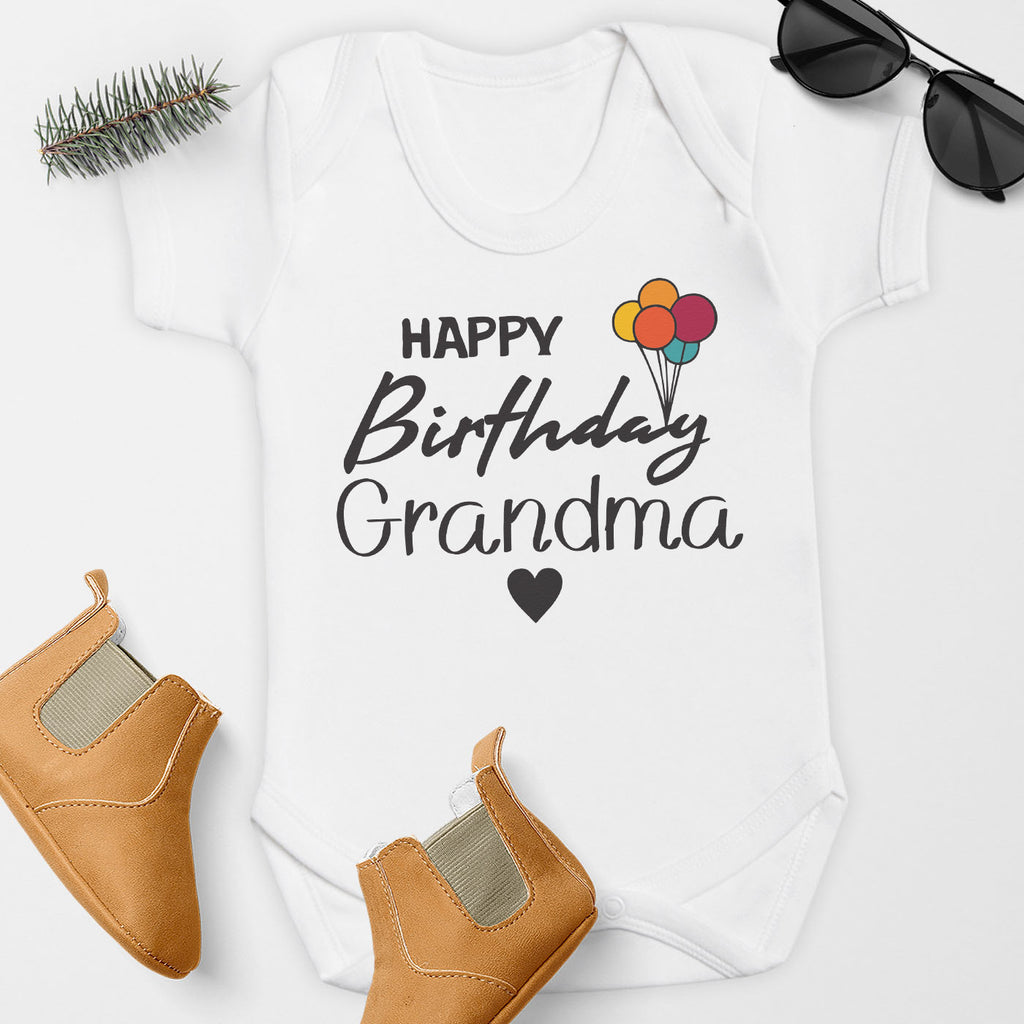 Happy Birthday Grandma - Baby Bodysuit