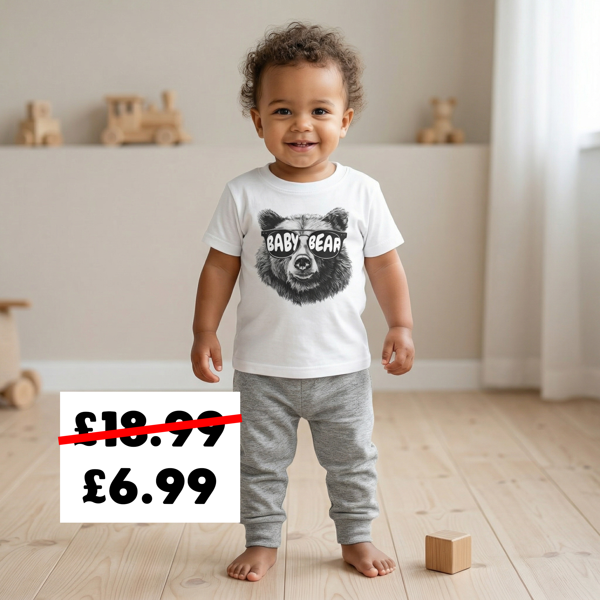 Baby Bear - Matching Set - Bottoms & Tee - 0 Months to 24 Months