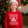 Sweater Style Santa Says - 6 7 Funny 67 Gen Alpha Slang Meme 6-7 - Adult & Kids T-Shirt or Sweater