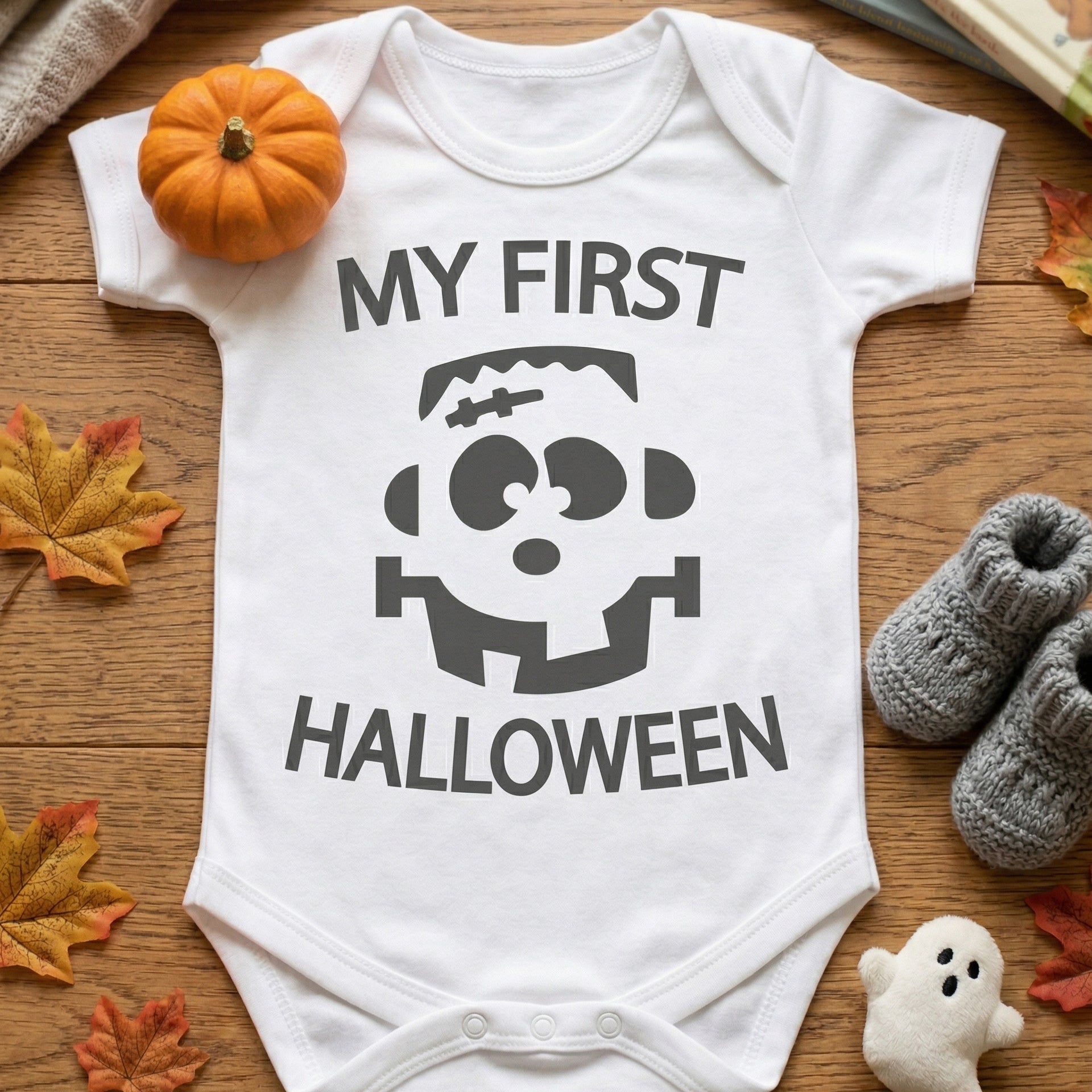 My First Halloween Frankenstein Baby Bodysuit