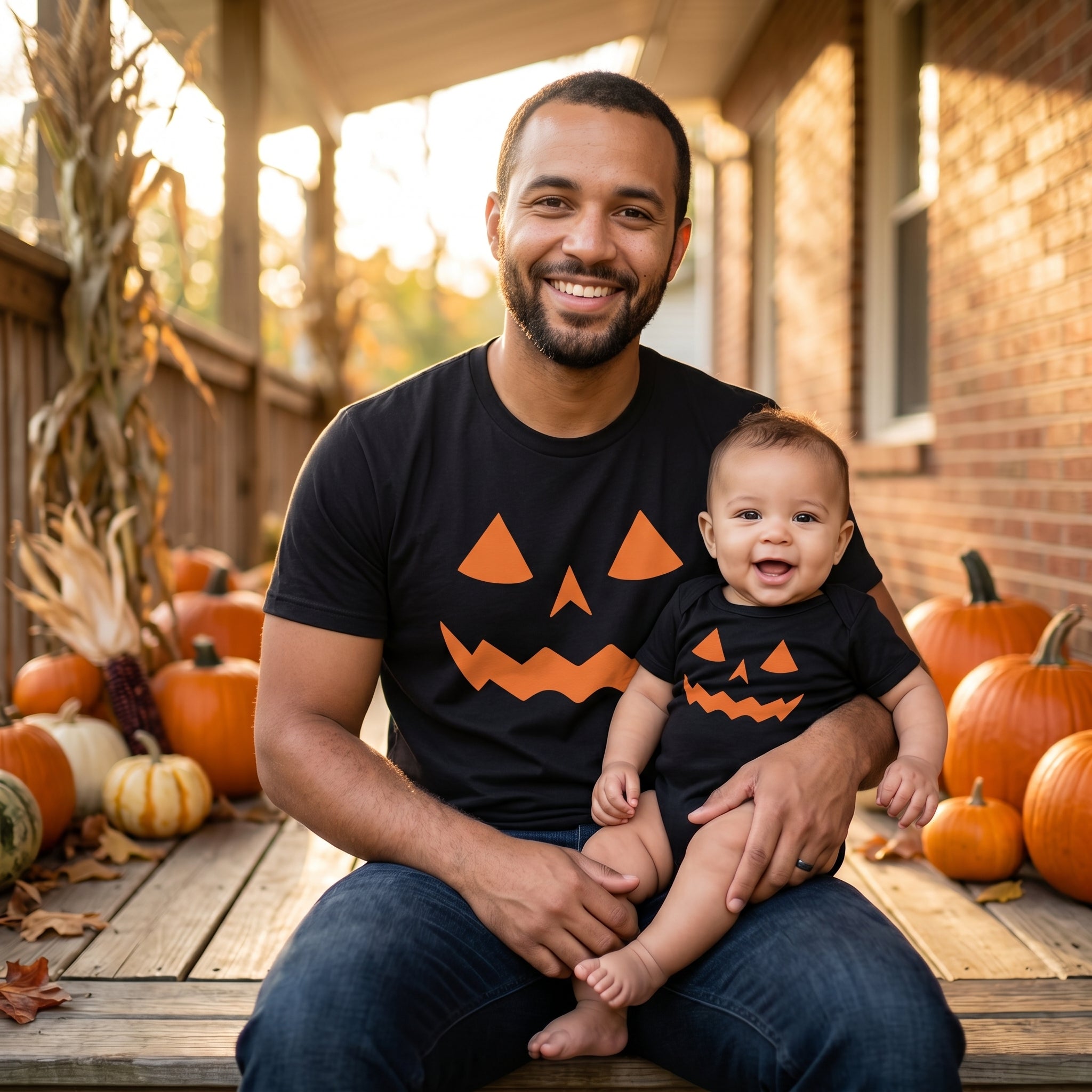 Baby Pumpkin & Daddy Pumpkin - Baby / Kids T-Shirt & Father's T-Shirt - (Sold Separately)