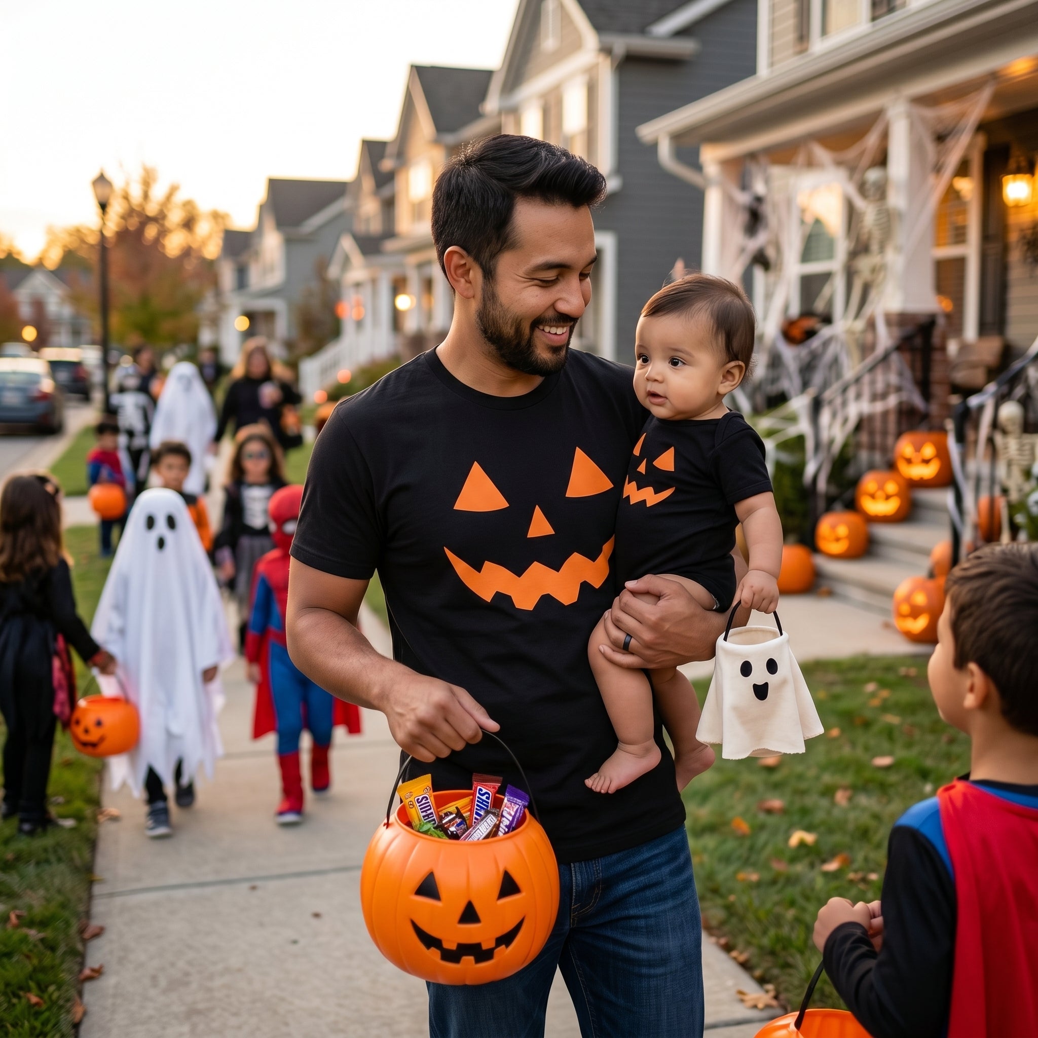 Baby Pumpkin & Daddy Pumpkin - Baby / Kids T-Shirt & Father's T-Shirt - (Sold Separately)