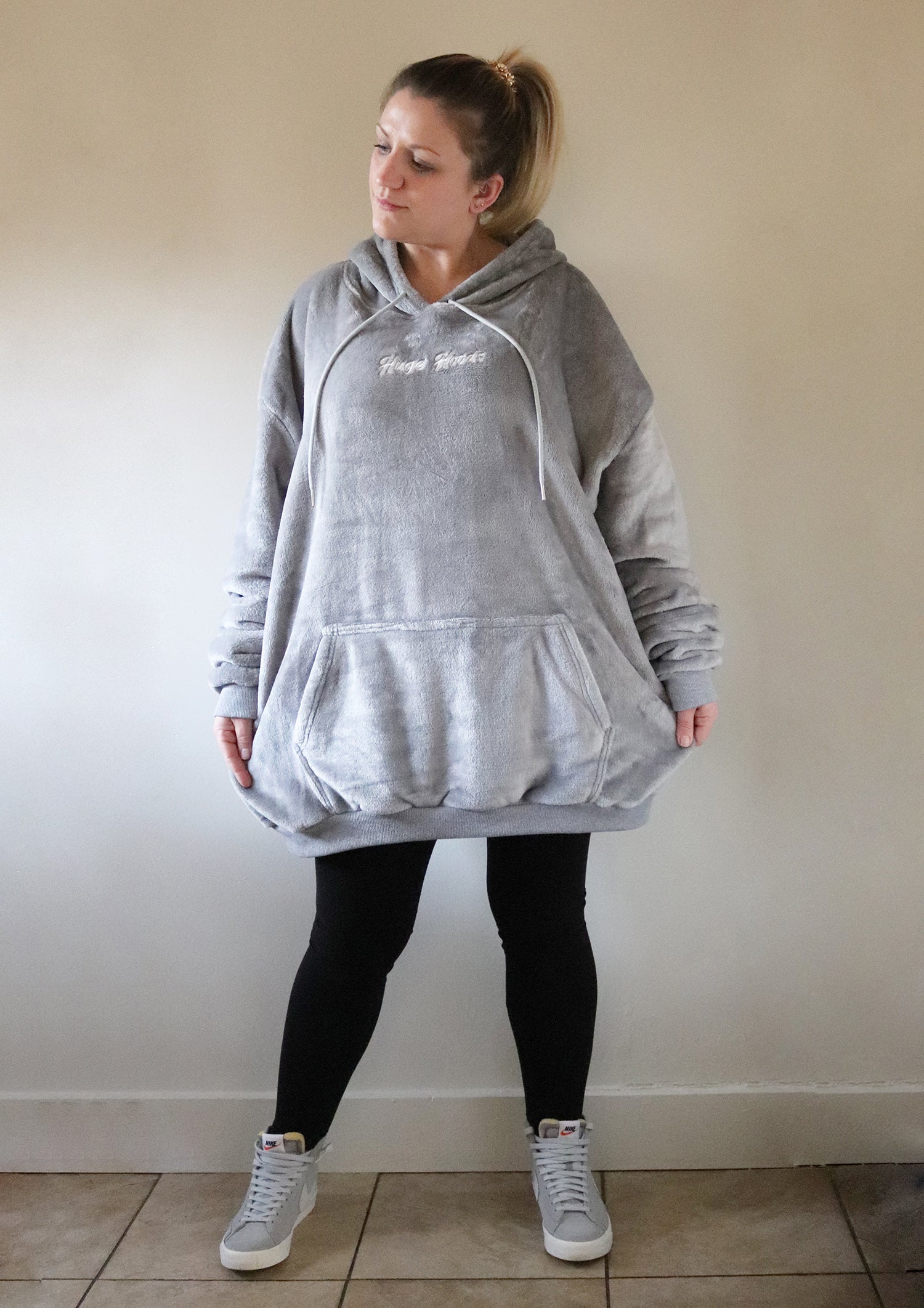 Huge Hoods Fur Grey Oversized Original Hoody from Huge Hoods