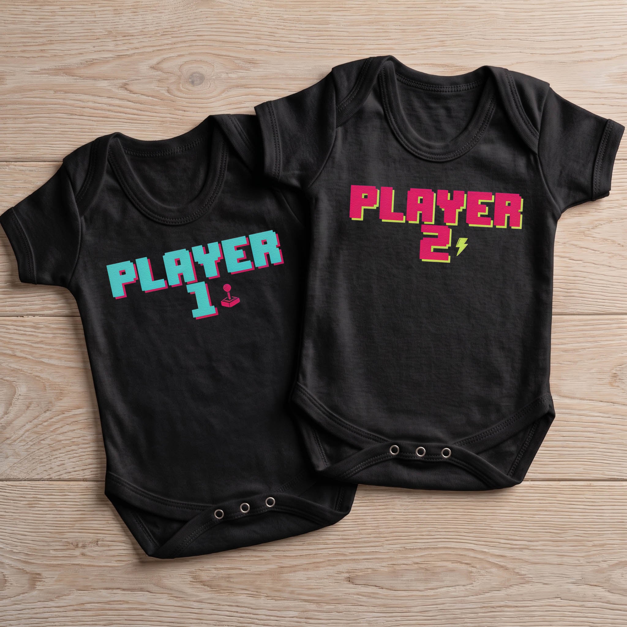 Player One Player Two Baby Gift Set - Matching Gift Set - Baby T-Shirt / Kids T-Shirt