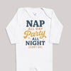 Nap All Day Party All Night - Baby Bodysuit (Choice of Style)