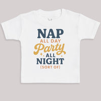 Nap All Day Party All Night - Baby Bodysuit (Choice of Style)