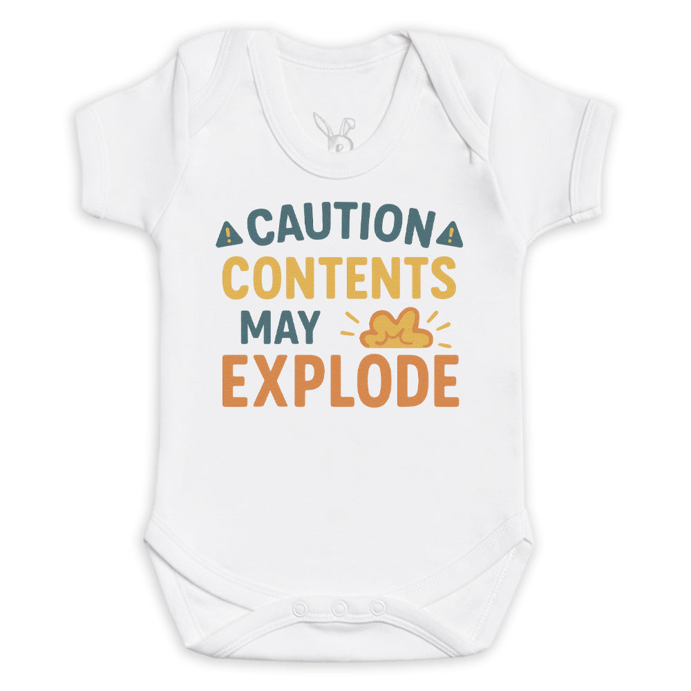 Caution Contents May Explode - Baby Bodysuit (Choice of Style)