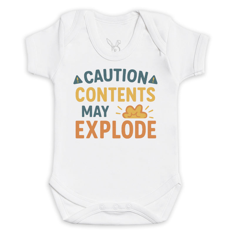 Caution Contents May Explode - Baby Bodysuit (Choice of Style)