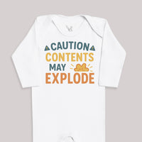 Caution Contents May Explode - Baby Bodysuit (Choice of Style)
