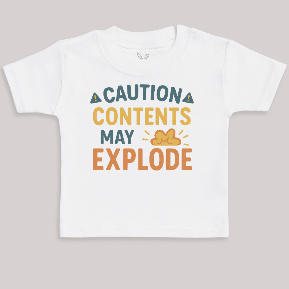 Caution Contents May Explode - Baby Bodysuit (Choice of Style)