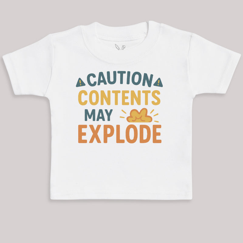 Caution Contents May Explode - Baby Bodysuit (Choice of Style)