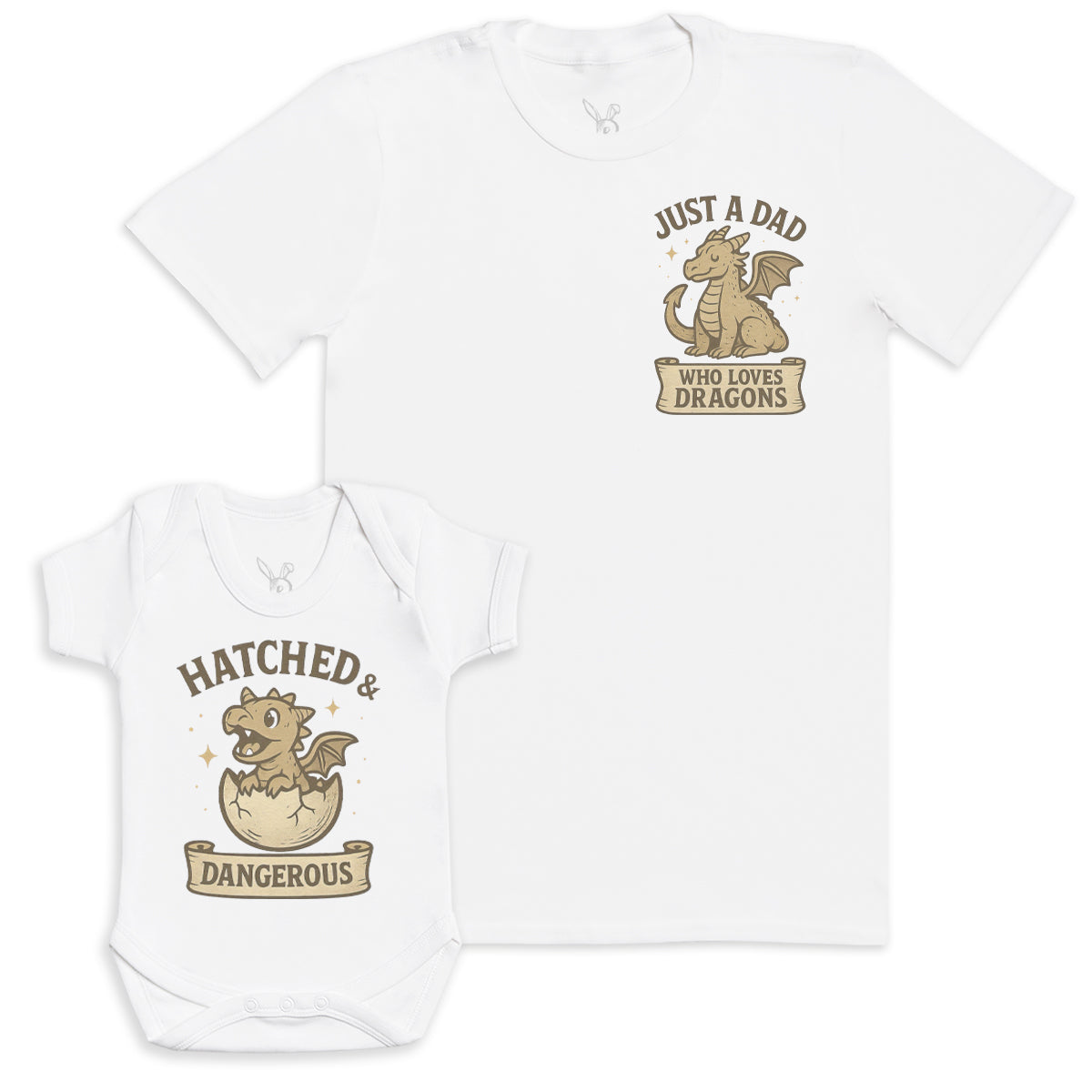 Hatched And Dangerous - Baby Gift Set - Baby Bodysuit Gift Set