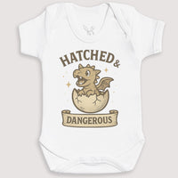 Hatched And Dangerous - Baby Gift Set - Baby Bodysuit Gift Set