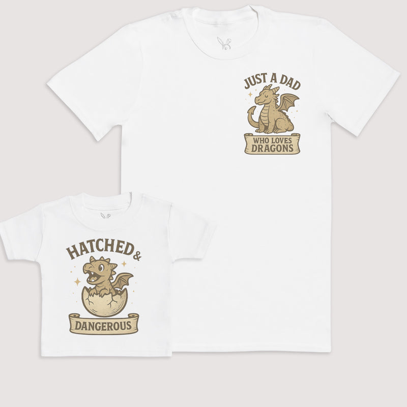 Hatched And Dangerous - Baby Gift Set - Baby Bodysuit Gift Set
