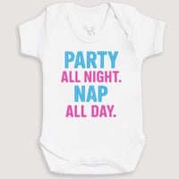 Party All Night Nap All Day - Baby Gift Set - Baby Bodysuit Gift Set