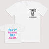 Party All Night Nap All Day - Baby Gift Set - Baby Bodysuit Gift Set