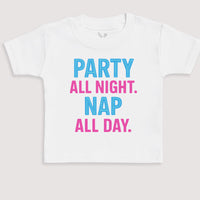 Party All Night Nap All Day - Baby Gift Set - Baby Bodysuit Gift Set