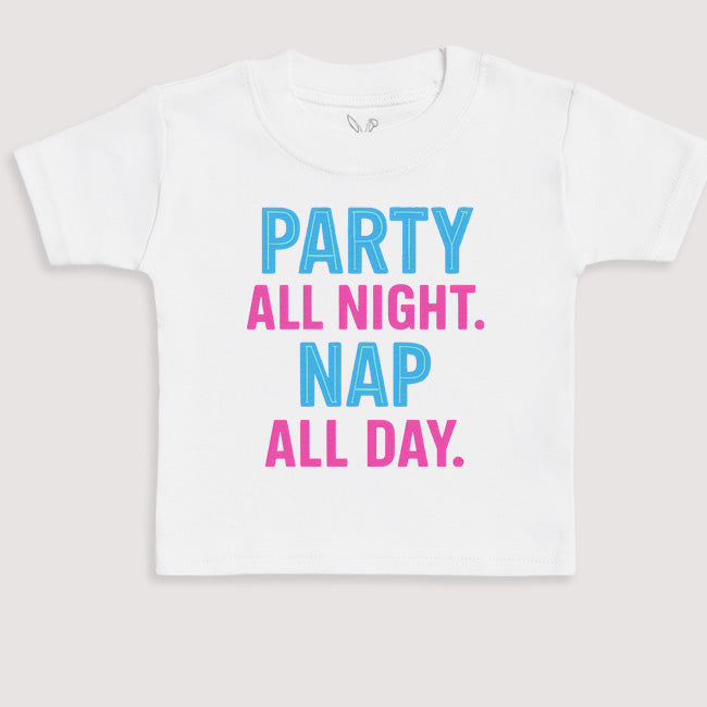 Party All Night Nap All Day - Baby Gift Set - Baby Bodysuit Gift Set