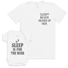 Sleep Is For The Weak - Baby Gift Set - Baby Bodysuit Gift Set