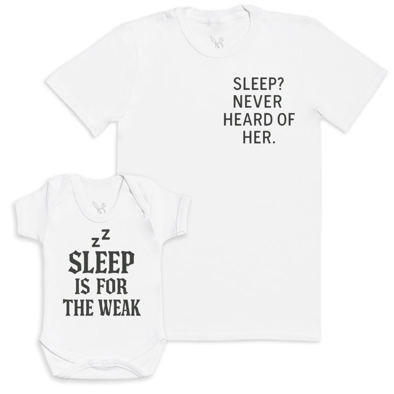 Sleep Is For The Weak - Baby Gift Set - Baby Bodysuit Gift Set