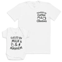 Fueled By Milk And Mayhem - Baby Gift Set - Baby Bodysuit Gift Set