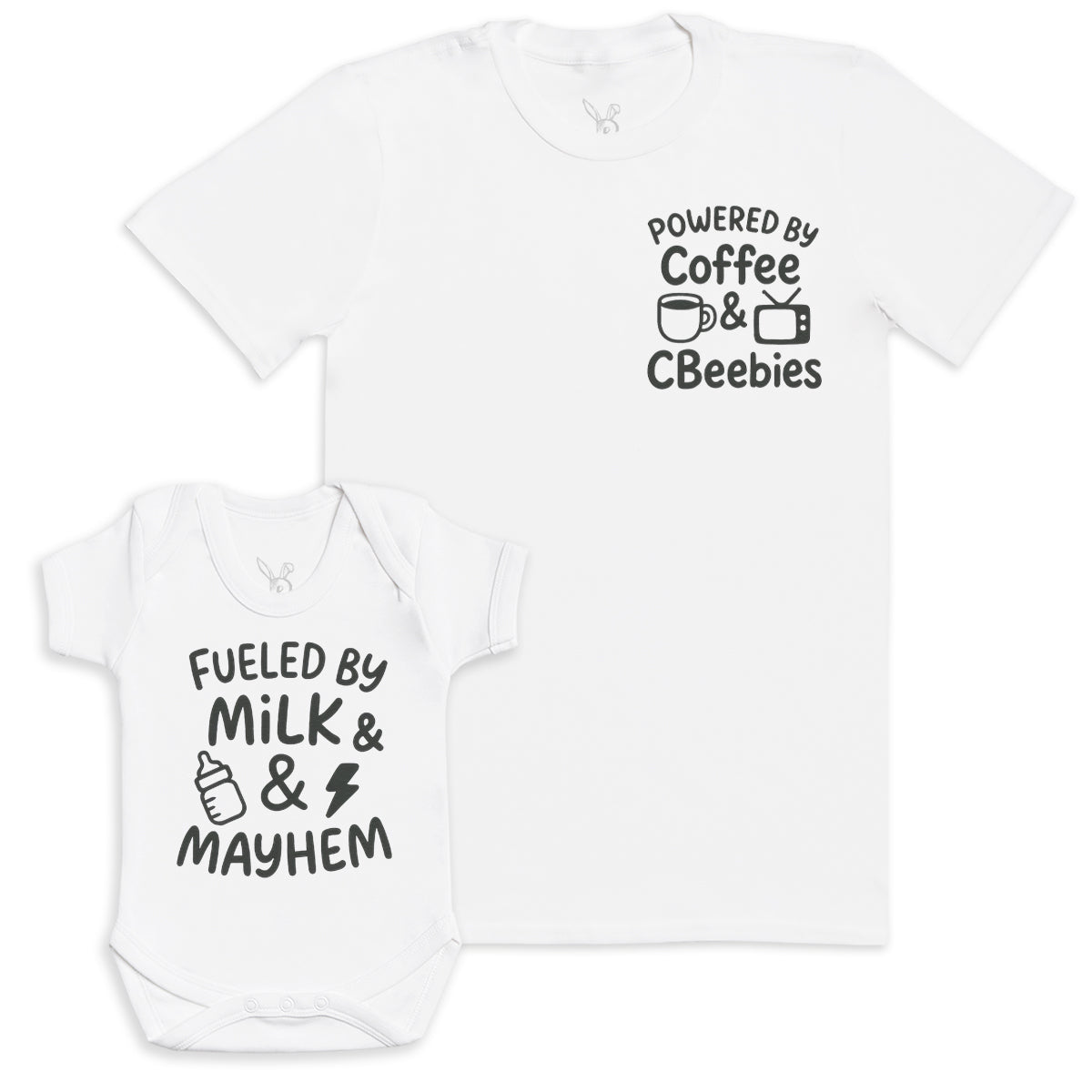 Fueled By Milk And Mayhem - Baby Gift Set - Baby Bodysuit Gift Set