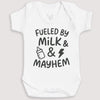 Fueled By Milk And Mayhem - Baby Gift Set - Baby Bodysuit Gift Set