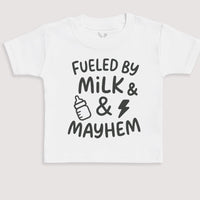 Fueled By Milk And Mayhem - Baby Gift Set - Baby Bodysuit Gift Set