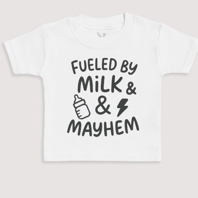 Fueled By Milk And Mayhem - Baby Gift Set - Baby Bodysuit Gift Set