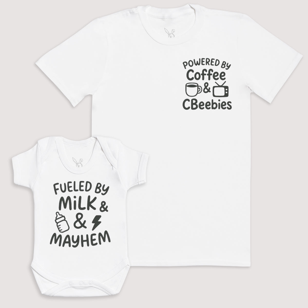 Fueled By Milk And Mayhem - Baby Gift Set - Baby Bodysuit Gift Set