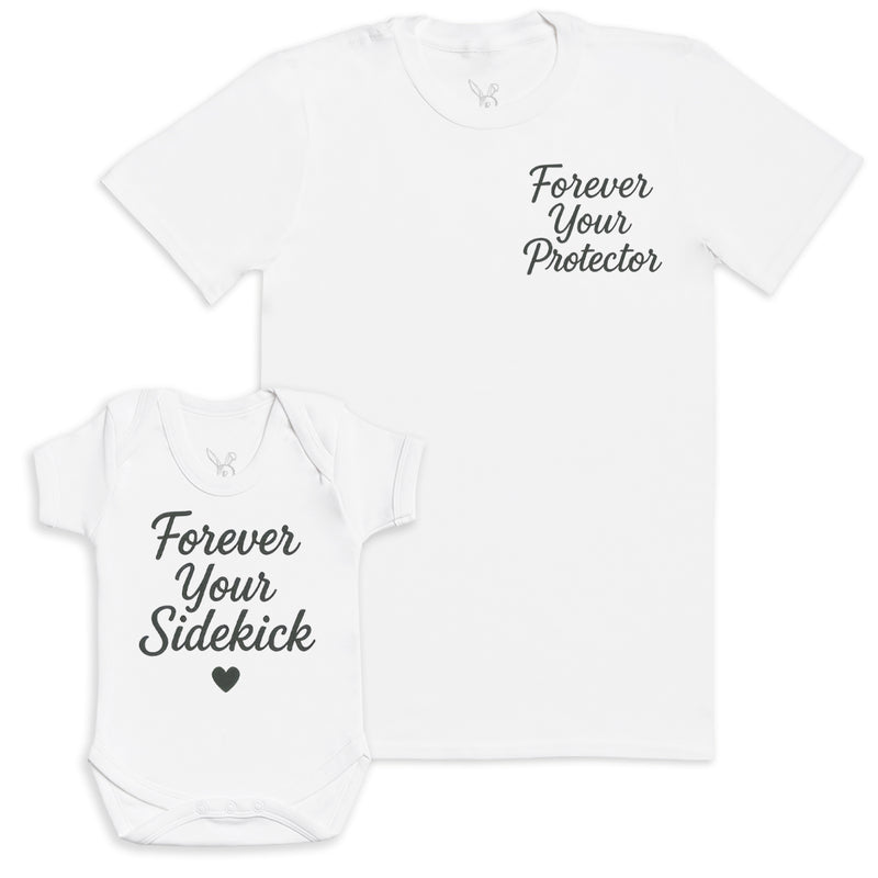 Forever Your Sidekick - Baby Gift Set - Baby Bodysuit Gift Set